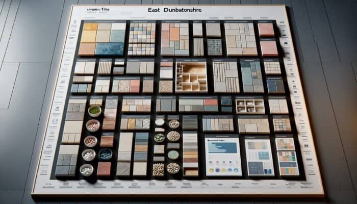 Affordable and eco-friendly ceramic tiles from various brands showcased in a modern East Dunbartonshire home.