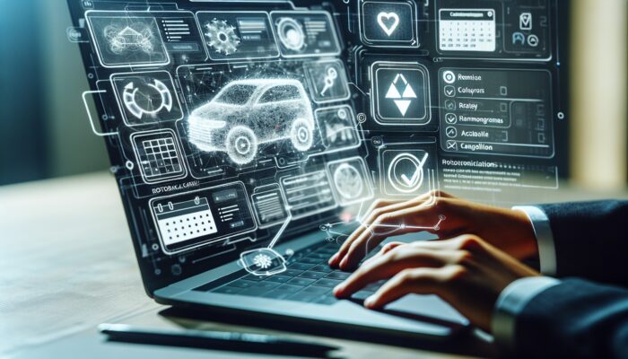 Individual using laptop to cancel car rental booking with clear instructions on screen.