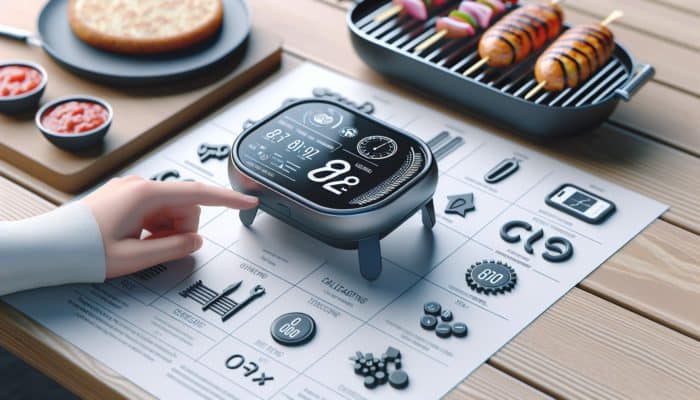 A user-friendly grill timer with a large display and intuitive buttons, portable and straightforward to set up.