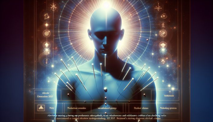 A serene person receiving acupuncture, symbolising relief from alcohol cravings and holistic recovery.